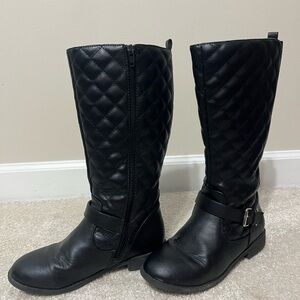 Kohl's Quilted Black Kids Boots